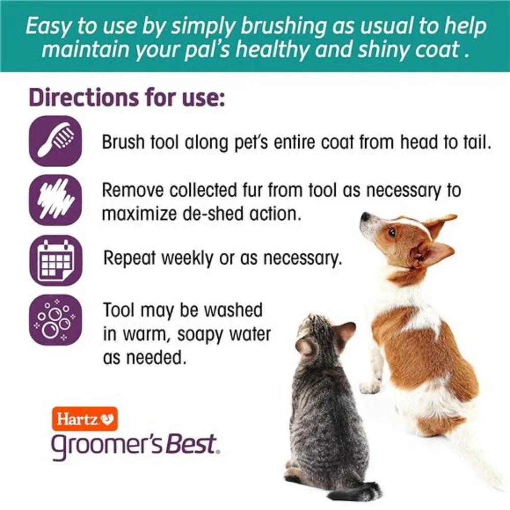 Small Combo Brush for Cats and Small Dogs, Pet Comb